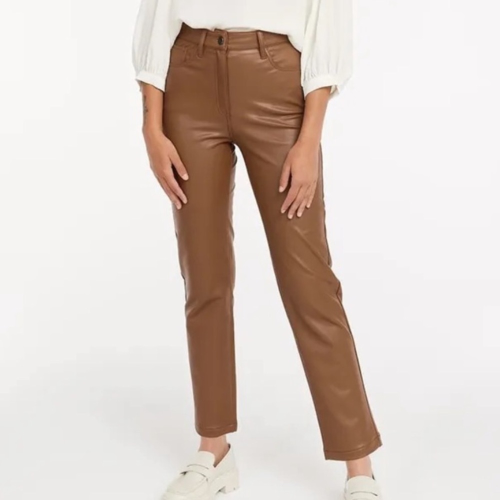 Reitmans Tan Faux Leather Pants